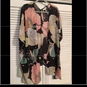 Umgee Black Floral Kimono M L Gorgeous